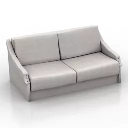 Sofa Chair Grey Fabric 3d model