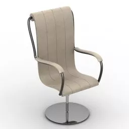Hair Salon Armchair Brown Color 3d model
