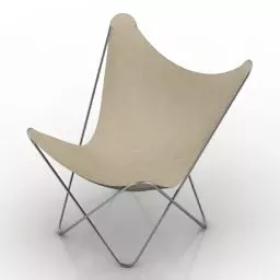 Mid-century Leather Chair 3d model