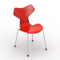 Plastic Chair Modern Shaped 3d model