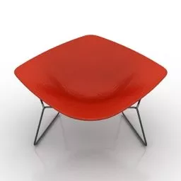 Modernism Red Armchair 3d model