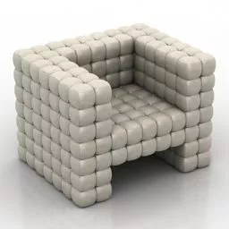 Square Armchair 3d model