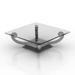 Glass Square Table 3d model
