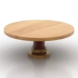 Round Wood Coffee Table V1 3d model Round Wood Coffee Table V1 3d model