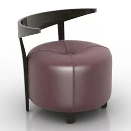 Leather Armchair Bullhorn 3d model