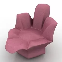 Contemporary Armchair Flower Shaped 3d model