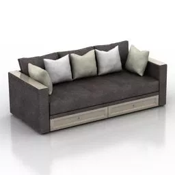 Three Seats Sofa Rost V1 3d model