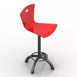 Salon Chair Simple Design 3d model