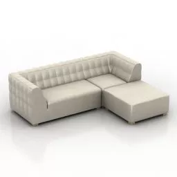 Fabric Corner Sectional Sofa 3d model