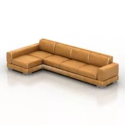 Corner Yellow Sofa 3d model