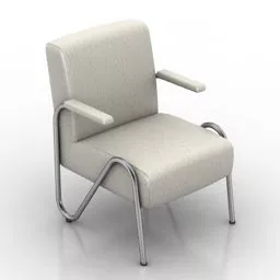 Home Grey Modern Armchair 3d model