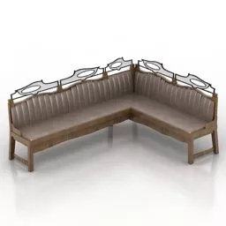 Antique Sofa Bench Oxta 3d model