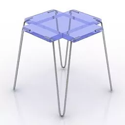 Stool Chair Plastic Top 3d model
