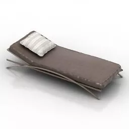 Brown Lounge Chair Outdoor Furniture 3d model