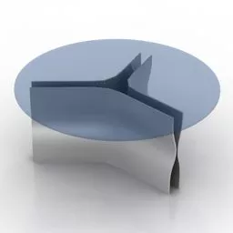 Round Glass Table Acerbis 3d model