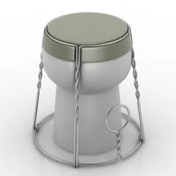 Round Stool Chair Bouchon 3d model