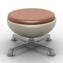 Round Seat Metal Leg 3d model