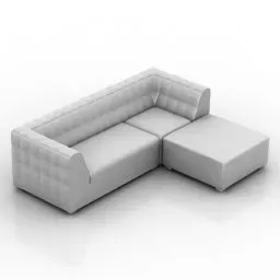 Sectional Grey Sofa 3d model