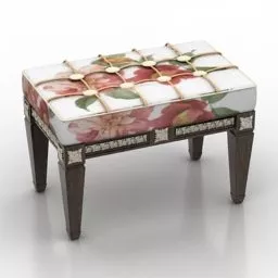 Floral Textile Seat 3d model