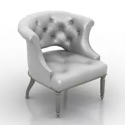 Grey Upholstery Armchair 3d model