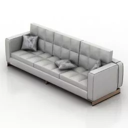 Long Sofa Chester Style 3d model