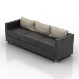 Three Seaters Sofa Linho 3d model
