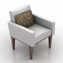 Grey Armchair Poltrona 3d model