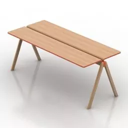 Minimalist Wood Table 3d model