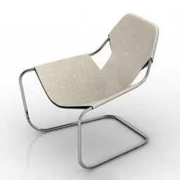 Modern Armchair Steel Frame 3d model