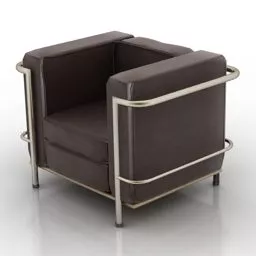 Cube Armchair Steel Frame 3d model