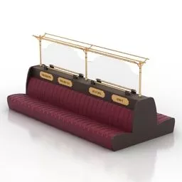 Bench Sofa Coffee Restaurant 3d model