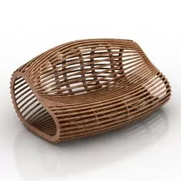 Sofa Rattan 3d model