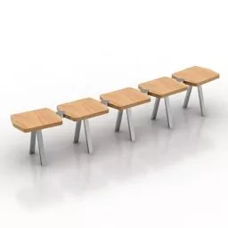 Kid Bench 3d model