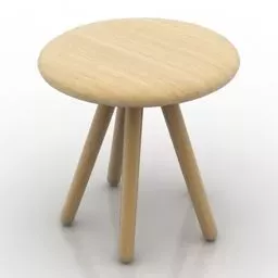 Modern Round Seat Four Legs 3d model