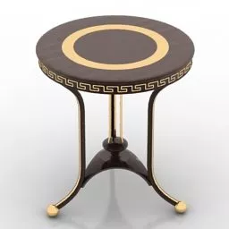 Round Decor Table Antique 3d model