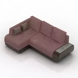 Fabric Sectional Sofa Polo 3d model