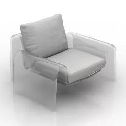Armchair Transparent Frame 3d model