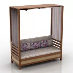 Vintage Sofa Bed 3d model