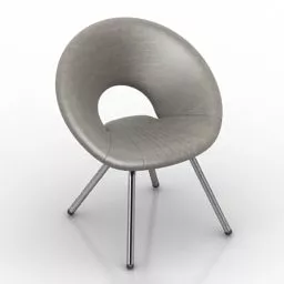 Modern Round Armchair 3d model