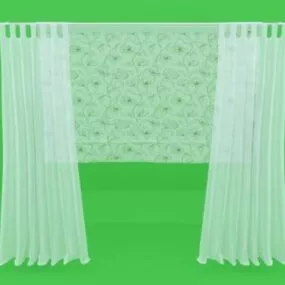 Green Curtain Transparent 3d model