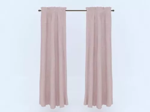 Thin Curtain Transparent Textile 3d model