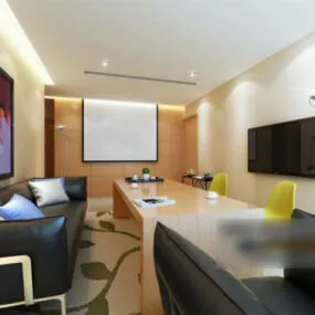 Office Common Resting Interior Scene 3d model