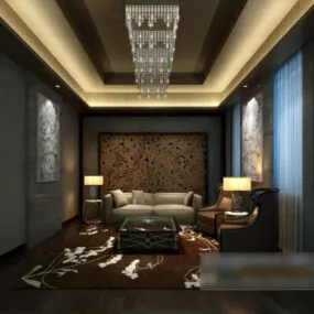 Office Resting Room Interior Scene 3d model
