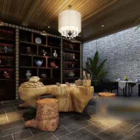 Interior Manager Room With Workspace 3d model