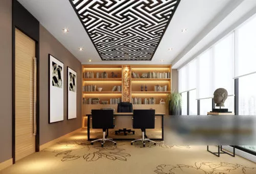 Bookcase Office Cabinet Classic Style 3d model