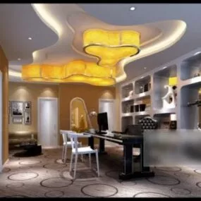 Interior Office Manager Room V1 3d model