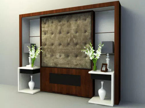 Wall Panel With Console Table 3d model Wall Panel With Console Table 3d model