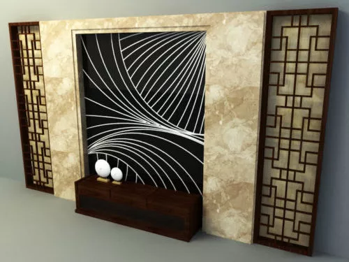 Wall Panel With Window 3d model
