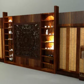 Home Wooden Wall Panel 3d model