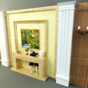 Room Wall Panel European Style 3d model